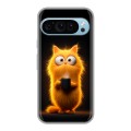 Дизайнерский силиконовый чехол для Google Pixel 9 Смешной кот