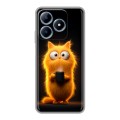 Дизайнерский силиконовый чехол для Realme C63 Смешной кот