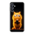 Дизайнерский силиконовый чехол для Samsung Galaxy M35 Смешной кот