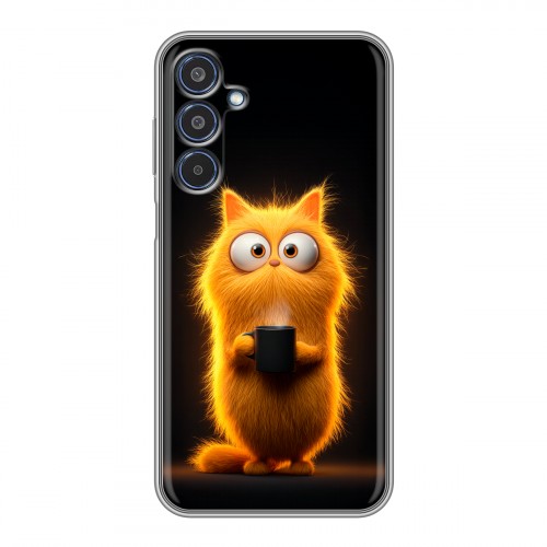 Дизайнерский силиконовый чехол для Samsung Galaxy M35 Смешной кот