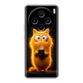 Дизайнерский силиконовый чехол для Vivo X100 Смешной кот