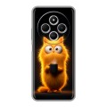 Дизайнерский силиконовый чехол для Redmi 14C Смешной кот
