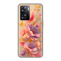 Полупрозрачный дизайнерский пластиковый чехол для OPPO A57s Цветы и бабочки