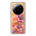 Полупрозрачный дизайнерский пластиковый чехол для Xiaomi 13 Ultra Цветы и бабочки