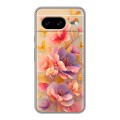 Полупрозрачный дизайнерский пластиковый чехол для Google Pixel 8 Цветы и бабочки