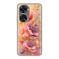 Полупрозрачный дизайнерский пластиковый чехол для Huawei Nova 11 SE Цветы и бабочки