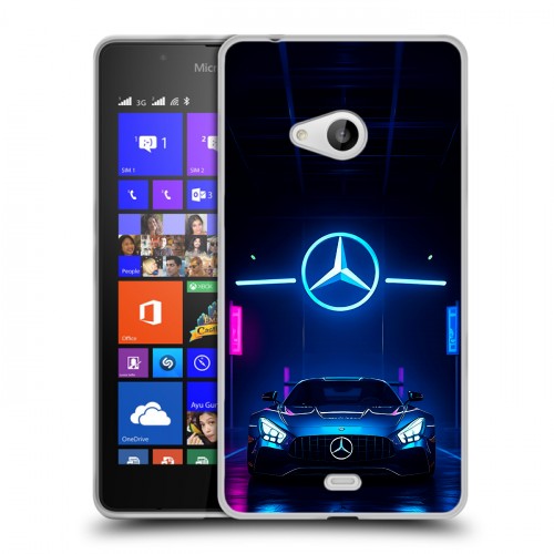 Дизайнерский пластиковый чехол для Microsoft Lumia 540 Mercedes Мерседес