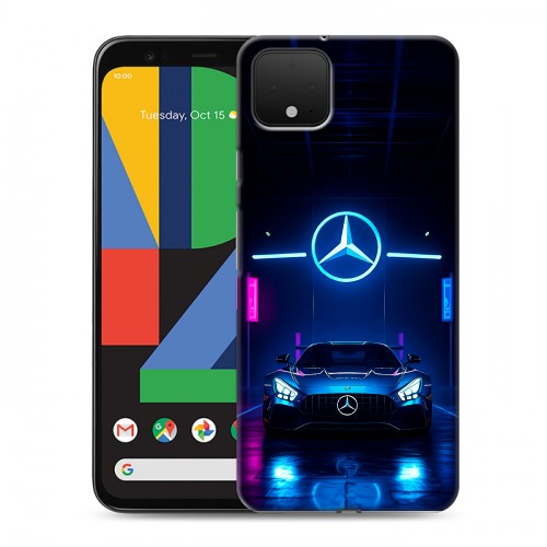 Дизайнерский пластиковый чехол для Google Pixel 4 Mercedes Мерседес