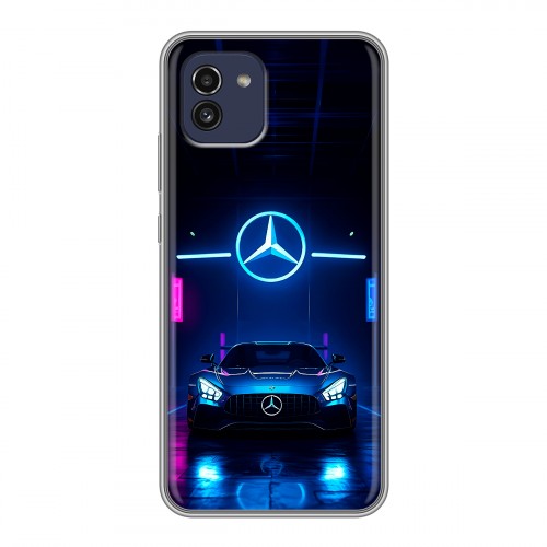 Дизайнерский силиконовый чехол для Samsung Galaxy A03 Mercedes Мерседес