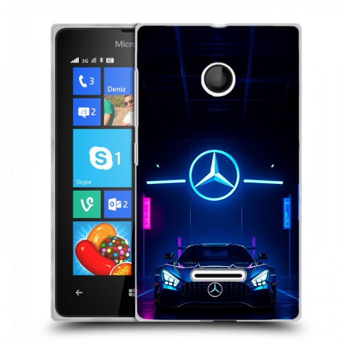 Дизайнерский пластиковый чехол для Microsoft Lumia 435 Mercedes Мерседес