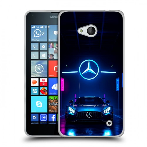 Дизайнерский пластиковый чехол для Microsoft Lumia 640 Mercedes Мерседес