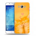 Дизайнерский пластиковый чехол для Samsung Galaxy A8 Милые котята