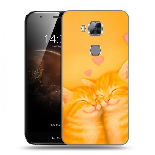 Дизайнерский пластиковый чехол для Huawei G8 Милые котята