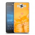 Дизайнерский пластиковый чехол для Microsoft Lumia 950 Милые котята