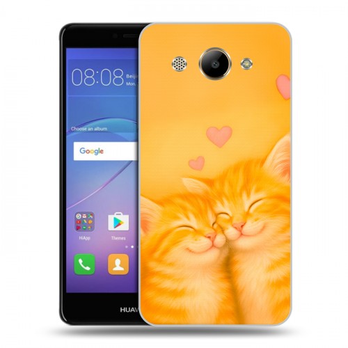 Дизайнерский пластиковый чехол для Huawei Y3 (2017) Милые котята