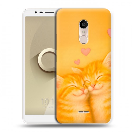Дизайнерский силиконовый чехол для Alcatel 3C Милые котята