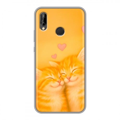 Дизайнерский силиконовый чехол для Huawei P20 Lite Милые котята