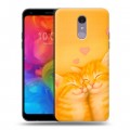 Дизайнерский пластиковый чехол для LG Q7 Милые котята