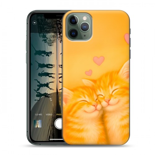 Дизайнерский силиконовый чехол для Iphone 11 Pro Милые котята