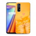 Дизайнерский силиконовый чехол для Realme 7 Милые котята