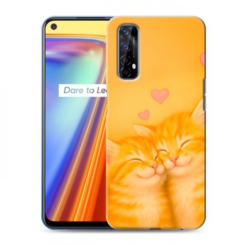 Дизайнерский силиконовый чехол для Realme 7 Милые котята