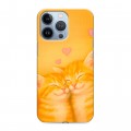 Дизайнерский силиконовый чехол для Iphone 13 Pro Милые котята