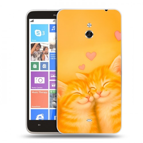 Дизайнерский пластиковый чехол для Nokia Lumia 1320 Милые котята