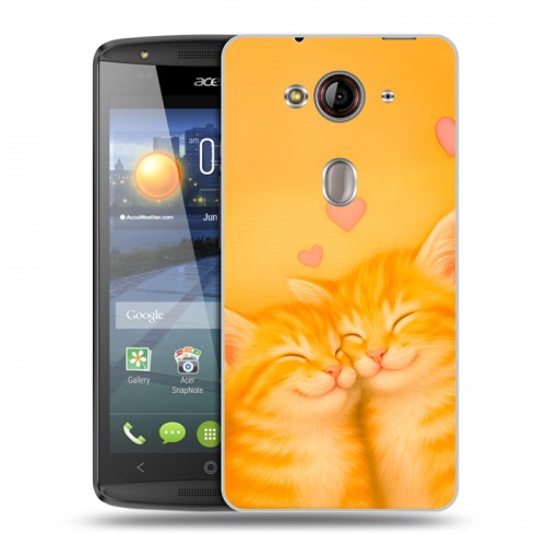 Дизайнерский пластиковый чехол для Acer Liquid E3 Милые котята