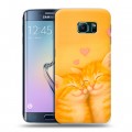 Дизайнерский силиконовый чехол для Samsung Galaxy S6 Edge Милые котята