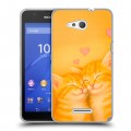 Дизайнерский пластиковый чехол для Sony Xperia E4g Милые котята