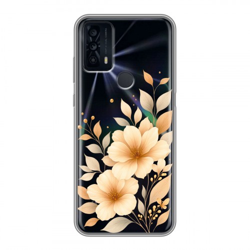 Полупрозрачный дизайнерский пластиковый чехол для TCL 20B для девушки