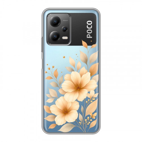 Полупрозрачный дизайнерский силиконовый чехол для Xiaomi Poco X5 для девушки