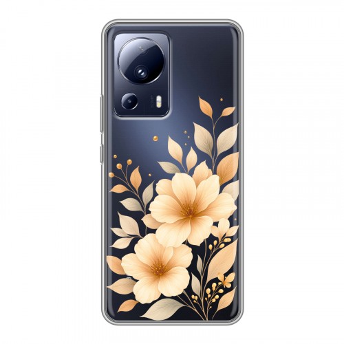 Полупрозрачный дизайнерский силиконовый чехол для Xiaomi 13 Lite для девушки