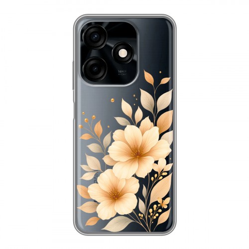 Полупрозрачный дизайнерский силиконовый чехол для Tecno Spark 10C для девушки