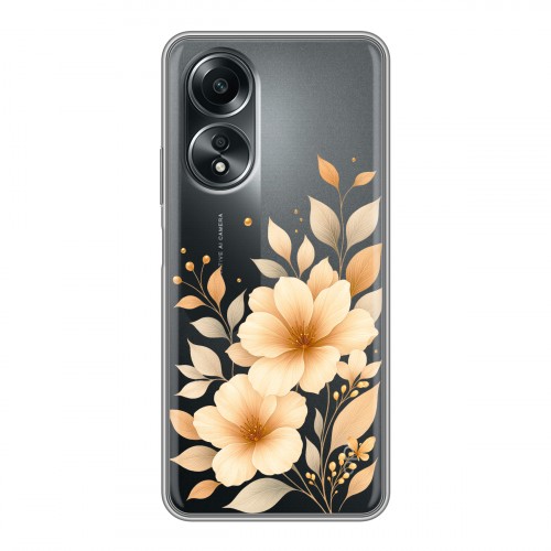 Полупрозрачный дизайнерский пластиковый чехол для OPPO A58 4G для девушки