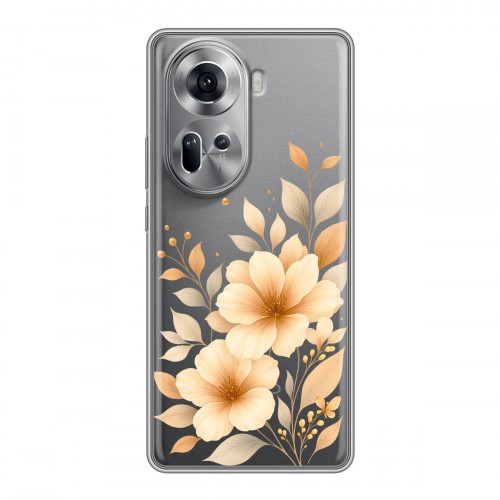 Полупрозрачный дизайнерский пластиковый чехол для OPPO Reno 11 для девушки