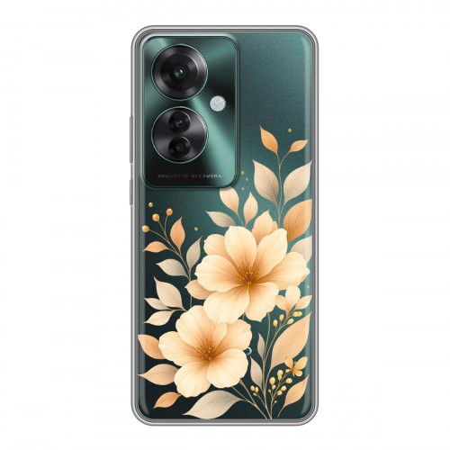 Полупрозрачный дизайнерский пластиковый чехол для Oppo Reno 11F для девушки