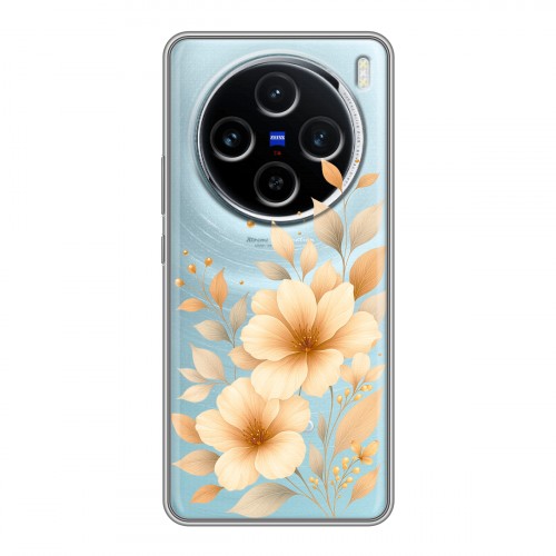 Полупрозрачный дизайнерский пластиковый чехол для Vivo X100 для девушки