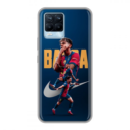 Дизайнерский силиконовый чехол для Realme 8 Барселона Barca Yamal 