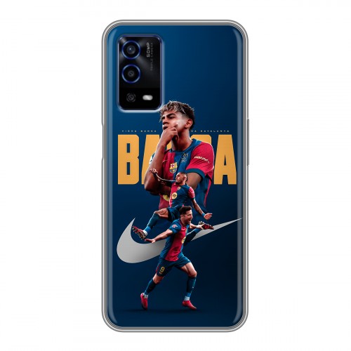 Дизайнерский силиконовый с усиленными углами чехол для OPPO A55 Барселона Barca Yamal 