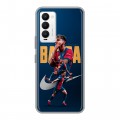 Дизайнерский силиконовый с усиленными углами чехол для Tecno Camon 18 Барселона Barca Yamal 