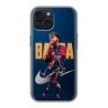 Дизайнерский силиконовый чехол для Iphone 15 Барселона Barca Yamal 