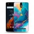 Дизайнерский силиконовый чехол для Wileyfox Storm Мрамор блестки