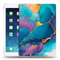 Дизайнерский силиконовый чехол для Ipad Air Мрамор блестки