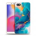 Дизайнерский пластиковый чехол для Xiaomi RedMi 6A Мрамор блестки