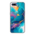 Дизайнерский силиконовый чехол для OPPO RX17 Neo Мрамор блестки