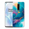 Дизайнерский пластиковый чехол для OnePlus 8 Мрамор блестки