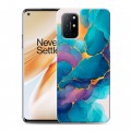 Дизайнерский пластиковый чехол для OnePlus 8T Мрамор блестки