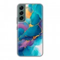 Дизайнерский силиконовый чехол для Samsung Galaxy S22 Мрамор блестки