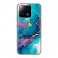 Дизайнерский силиконовый чехол для Xiaomi 13 Мрамор блестки